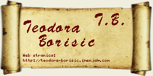 Teodora Borišić vizit kartica